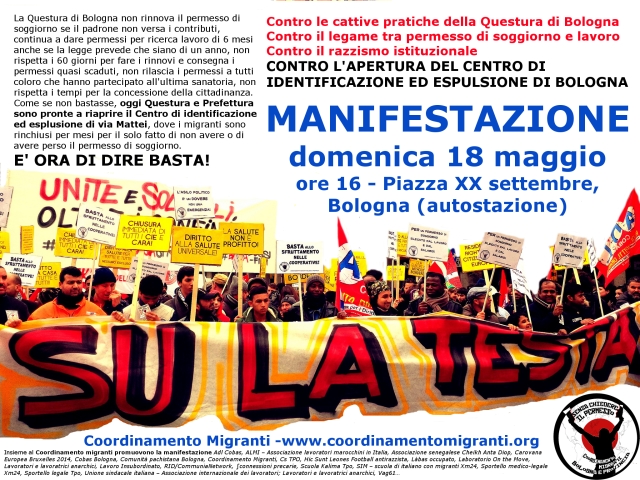 Manifesto Comigra 18 maggio